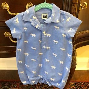 Janie and Jack linen one piece. 12 months